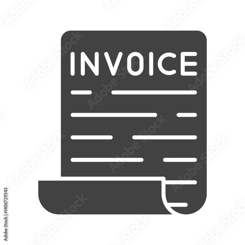 Invoice icon vector image. Suitable for mobile apps, web apps and print media.