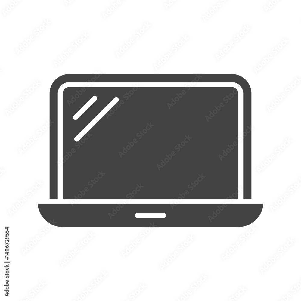 Laptop icon vector image. Suitable for mobile apps, web apps and print media. Laptop icon vector image. Suitable for mobile apps, web apps and print media.