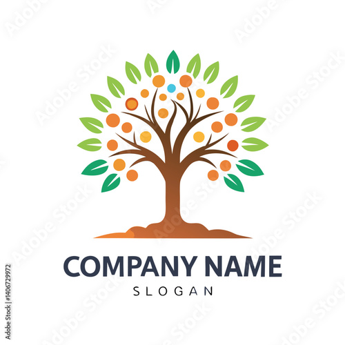 Colorful Tree Logo Design