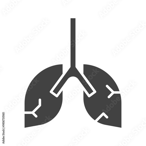 Lungs icon vector image. Suitable for mobile apps, web apps and print media.