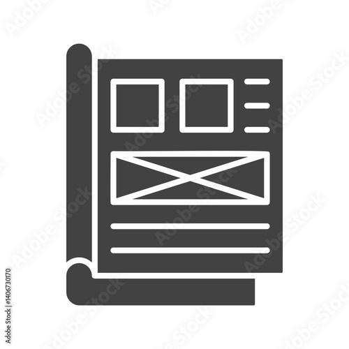 Magazine icon vector image. Suitable for mobile apps, web apps and print media.