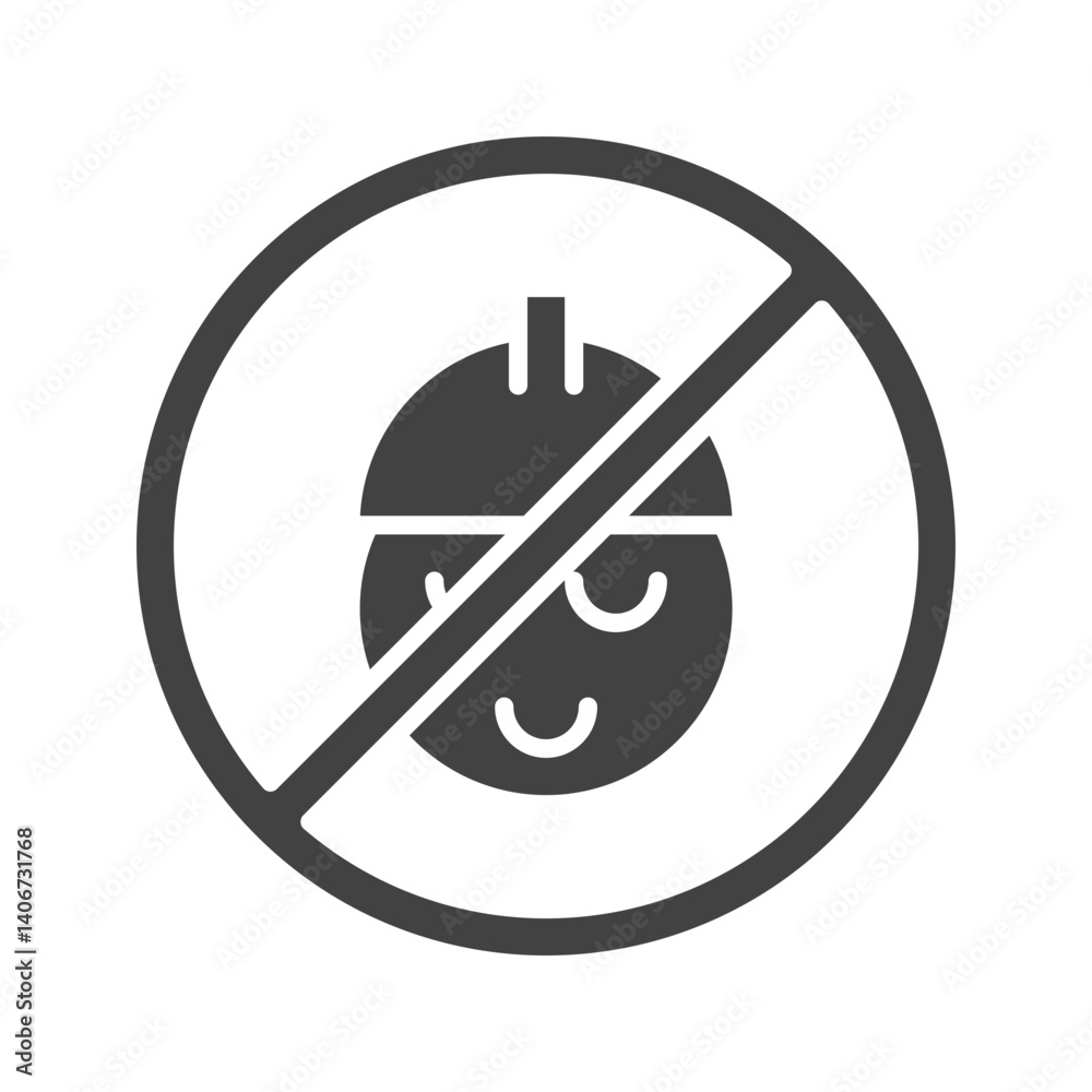 No Child Labor icon vector image. Suitable for mobile apps, web apps and print media. No Child Labor icon vector image. Suitable for mobile apps, web apps and print media.