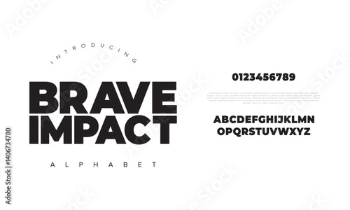 Bold Strong Sans Serif Font Vector for Branding, Sports and Headline Design