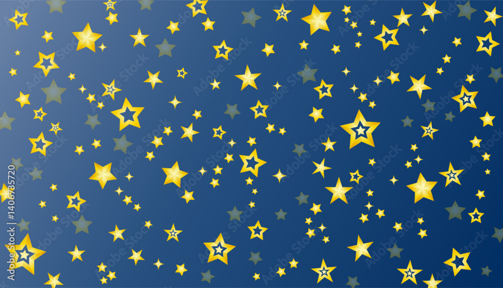 Background illustration of various stars falling (blue gradient background) Background illustration of various stars falling (blue gradient background)