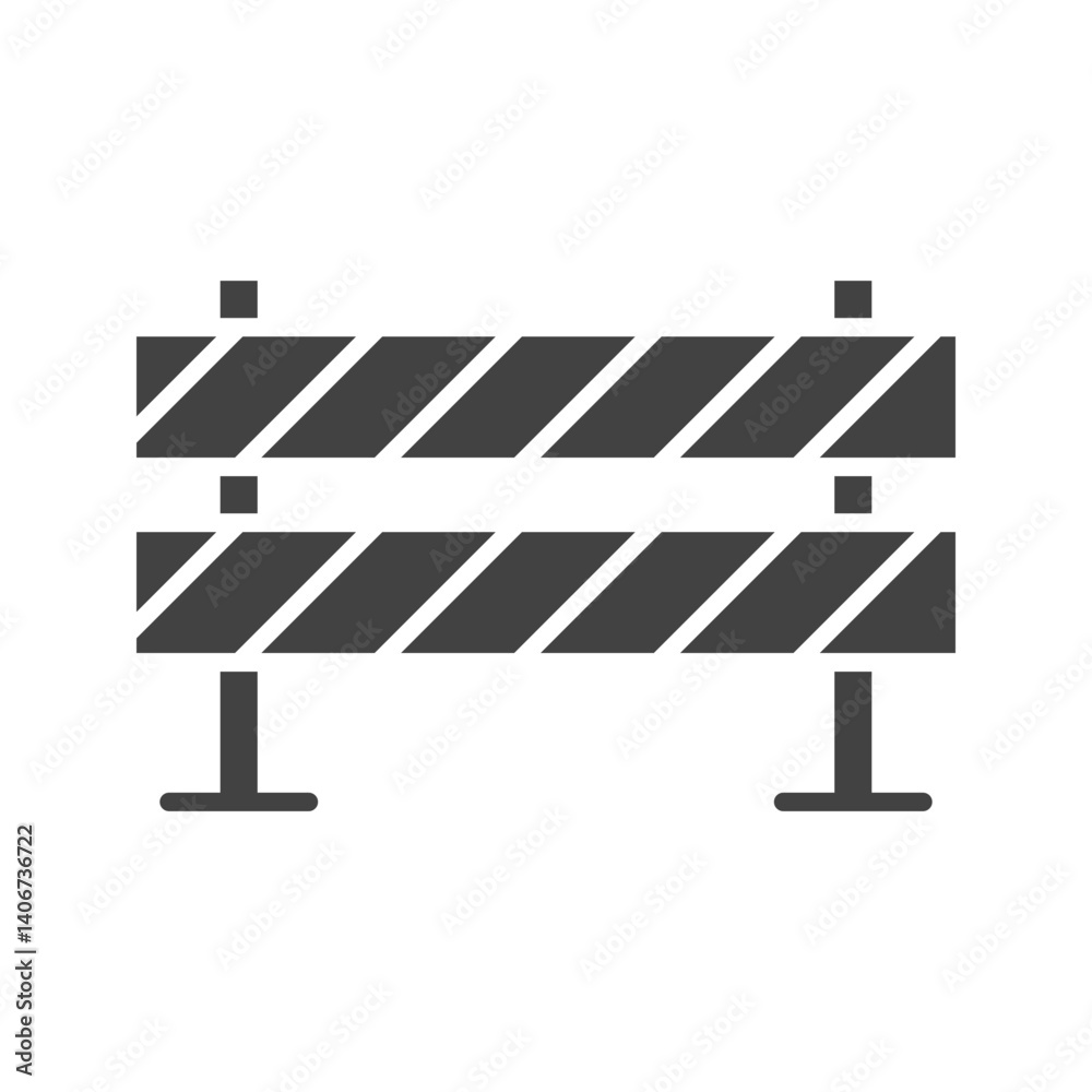 Road Barrier icon vector image. Suitable for mobile apps, web apps and print media. Road Barrier icon vector image. Suitable for mobile apps, web apps and print media.