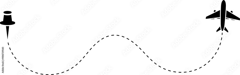 Route icon - two points with dotted path and location pin. Route location icon two pin sign and dotted line. Route icon - two points with dotted path and location pin. Route location icon two pin sign and dotted line.