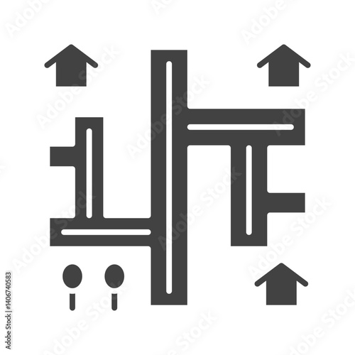 Street icon vector image. Suitable for mobile apps, web apps and print media.