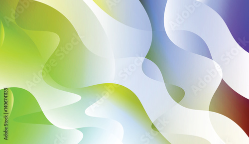 Wave Abstract Background. For Business Presentation Wallpaper, Flyer, Cover. Vector Illustration with Color Gradient.
