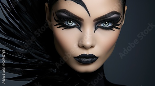 winged black makeup