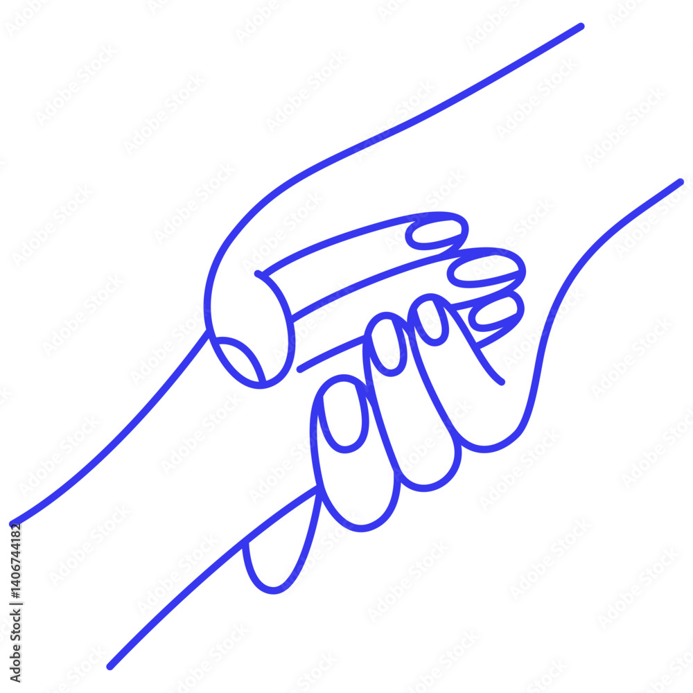 Salvation. Pulling someone by the hand. Gesture doodle icon. Contour vector illustration Salvation. Pulling someone by the hand. Gesture doodle icon. Contour vector illustration