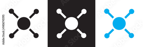 Diversification icon. Business strategy for allocating funds and resources to reduce risks. Vector for websites, mobile interfaces, presentations, banner, visual branding etc. Vector illustration. 