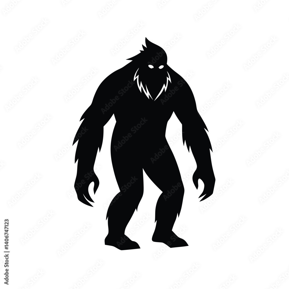 Bigfoot Sasquatch Cryptid Silhouette Mysterious Art Bigfoot Sasquatch Cryptid Silhouette Mysterious Art