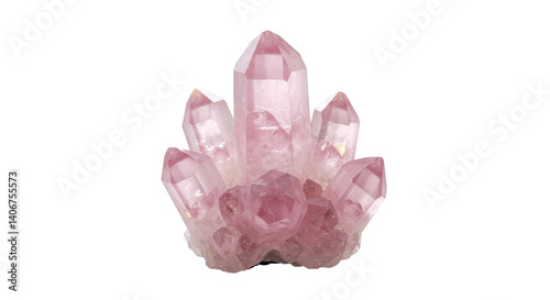 Isolated Rose Quartz Crystal