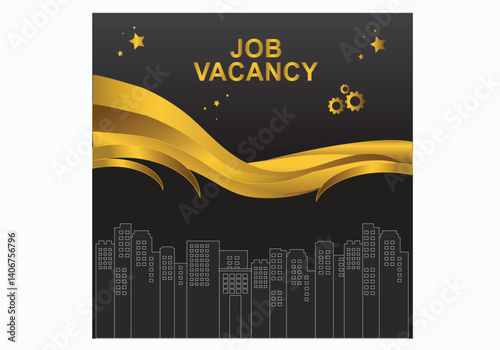 Realistic poster design for best job candidate vector stock illustration. Hiring best talented professional candidate for a vacant job. HR Human Resources find perfect talent for interview concept.