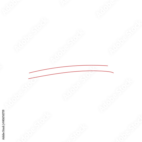 赤ペン手書きの二重線