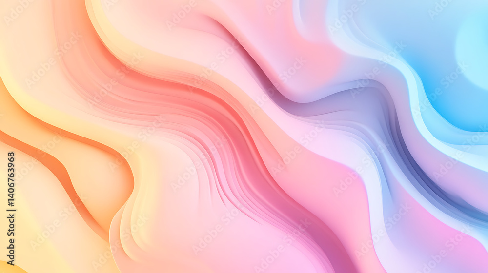 Fototapeta premium Gradient background in pastel light colors, soft and smooth abstract backdrop for design and branding