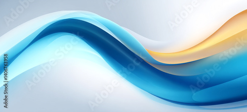 Obraz na płótnie Abstract white and blue curve shapes background. Elegant blue wave design on white background for banners, w salonie