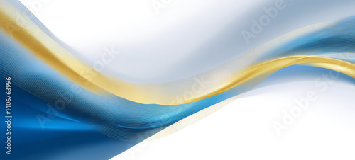 Obraz na płótnie Abstract white and blue curve shapes background. Elegant blue wave design on white background for banners, w salonie