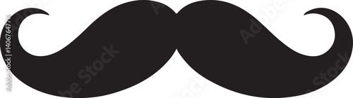 Classic Mustache Black Vector – Vintage Beard & Facial Hair Icon Set