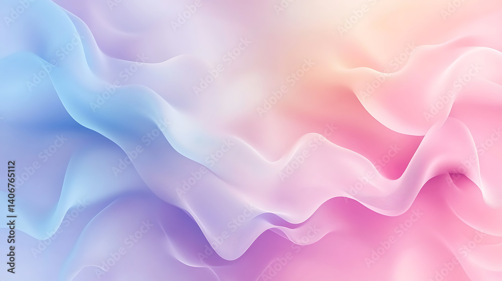 Obraz premium Gradient background in pastel light colors, soft and smooth abstract backdrop for design and branding
