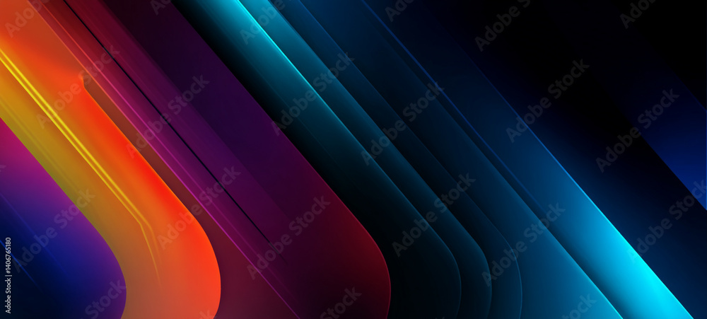 Blue Defocused Blurred Motion Abstract Background, Empty cosmic background. Blurred dark violet sky abstract texture.
