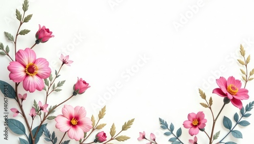 Delicate, small-scale floral print on white background, flowers, vintage, minimal