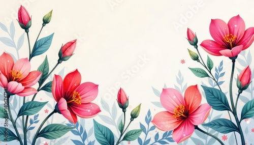 Delicate watercolor blooms, endlessly repeating , pink, subtle, soft