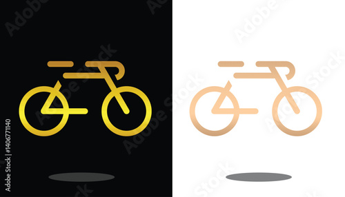 vector logo image for a beautiful and pretty and unique electric bicycle business or business with a black and white background for design purposes
