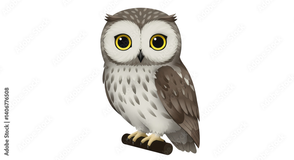 Naklejka premium Isolated Cartoon Owl