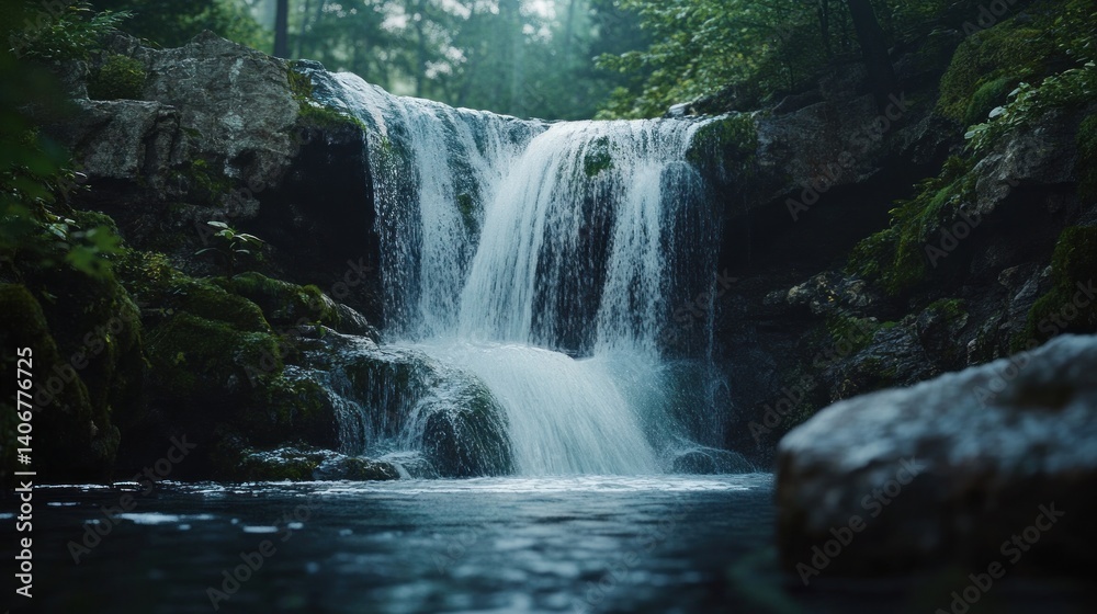 Fototapeta premium waterfall in the forest