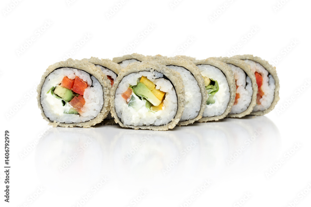 Vegetable Rolls with White Background Vegetable Rolls with White Background