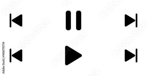 play and pause icons in png
