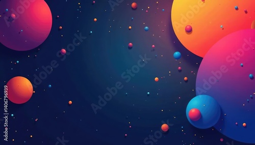 Geometric abstract shapes, vibrant color palette, modern design , vibrant, shapes, color