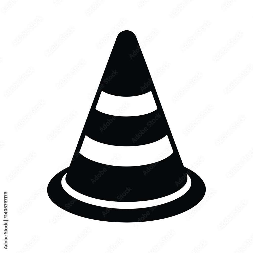 Outline Road Traffic Cone Silhouette Vector Icon Clipart Outline Road Traffic Cone Silhouette Vector Icon Clipart