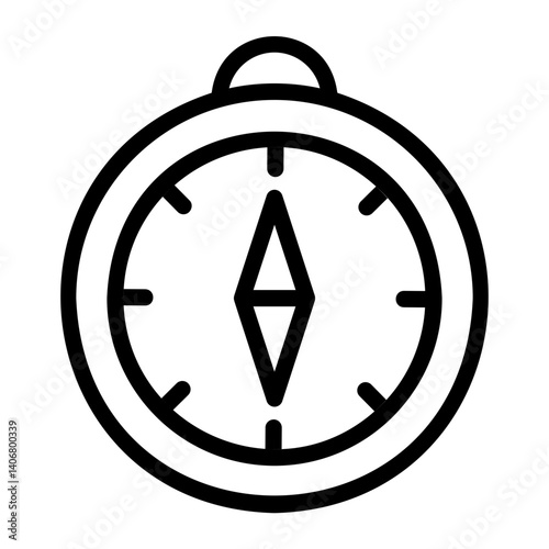 나침반 아웃라인 아이콘