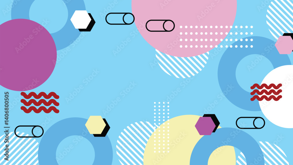 Modern abstract background with memphis elements for Background Slide Business Card etc