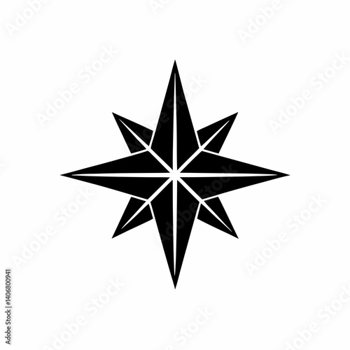 creative details North Star Icon Vector Illustration