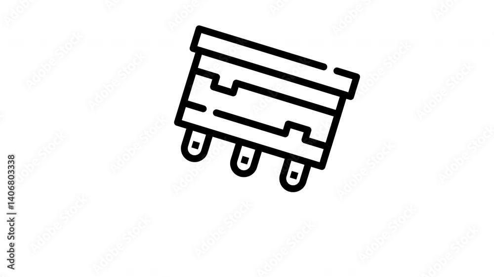 icon line motion graphic component