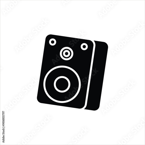 Silhouette Portable Bluetooth Speaker black white Icon