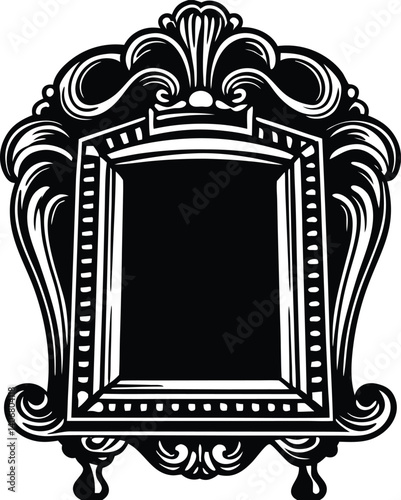 Luxury Vintage Style Frame Black and White