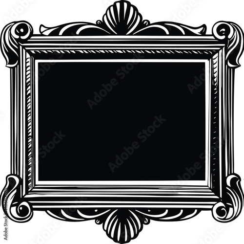 Luxury Vintage Style Frame Black and White