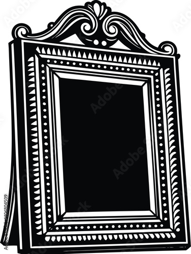 Luxury Vintage Style Frame Black and White