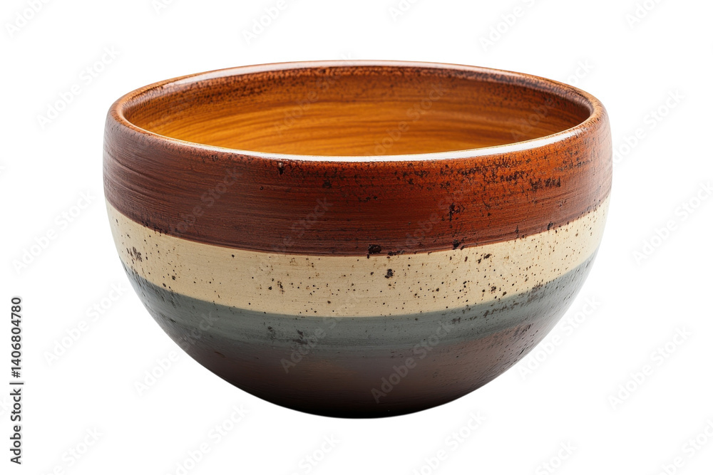 Decorative ceramic bowl with earthy tones and smooth finish displayed on a neutral surface Decorative ceramic bowl with earthy tones and smooth finish displayed on a neutral surface