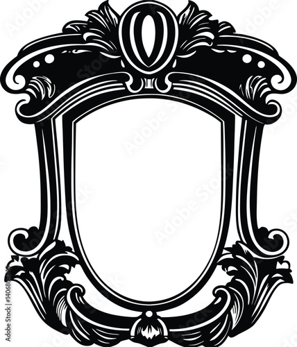 Luxury Vintage Style Frame Black and White