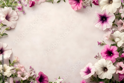 Pink & White Petunias Bloom Beautifully