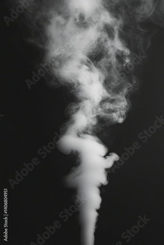 White smoke on a black background