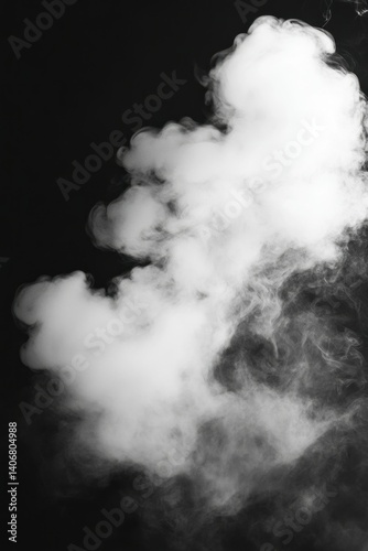 White smoke on a black background