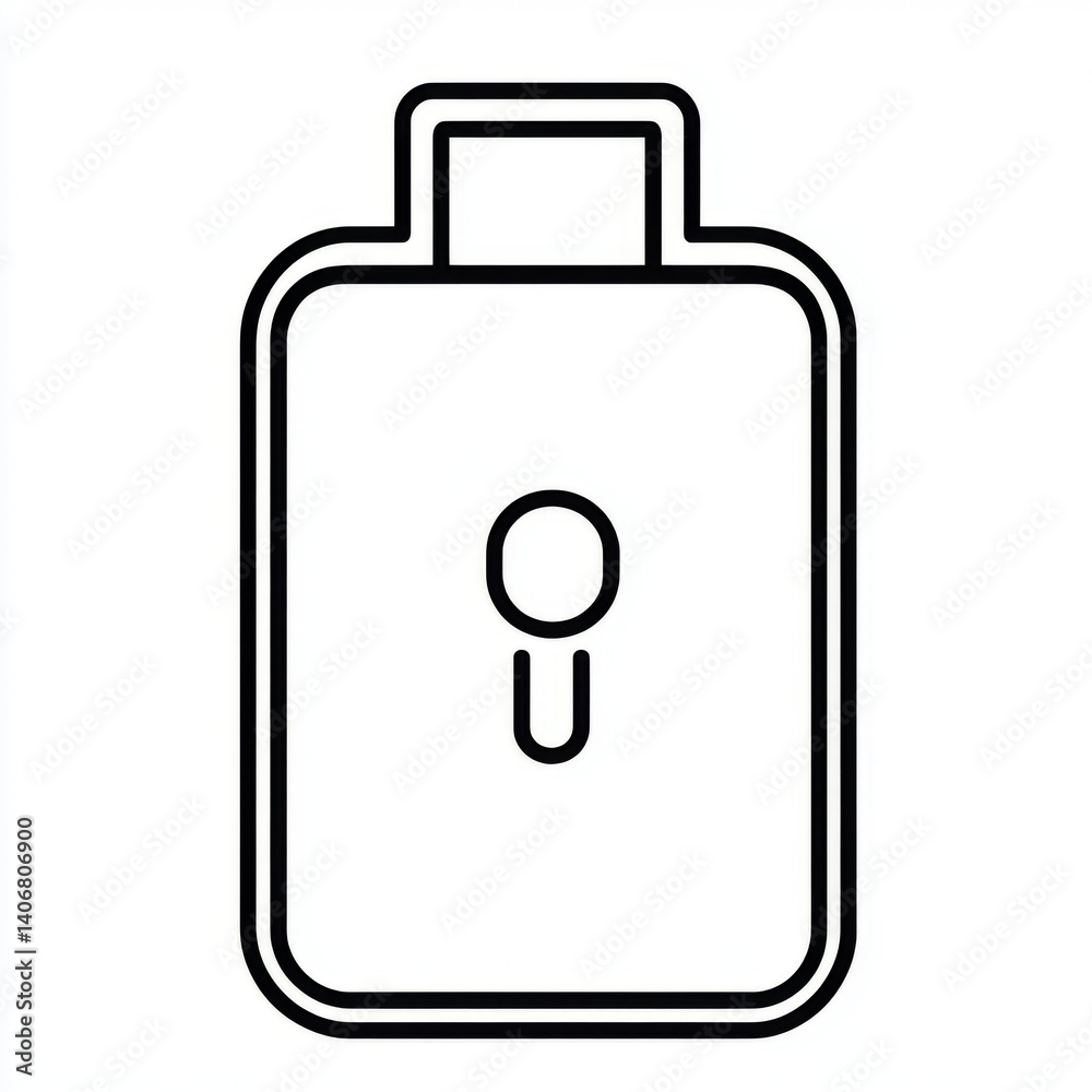 Black flat vector icon of smart lock, wireless door access isolated on white background Black flat vector icon of smart lock, wireless door access isolated on white background