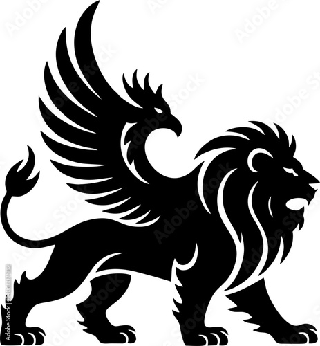 Wallpaper Mural Griffin Silhouette Illustration Torontodigital.ca