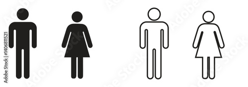 Toilet icon vector illustration. Girls and boys restrooms sign and symbol. bathroom sign. wc, lavatory. man and woman icon flat. WC symbol. 